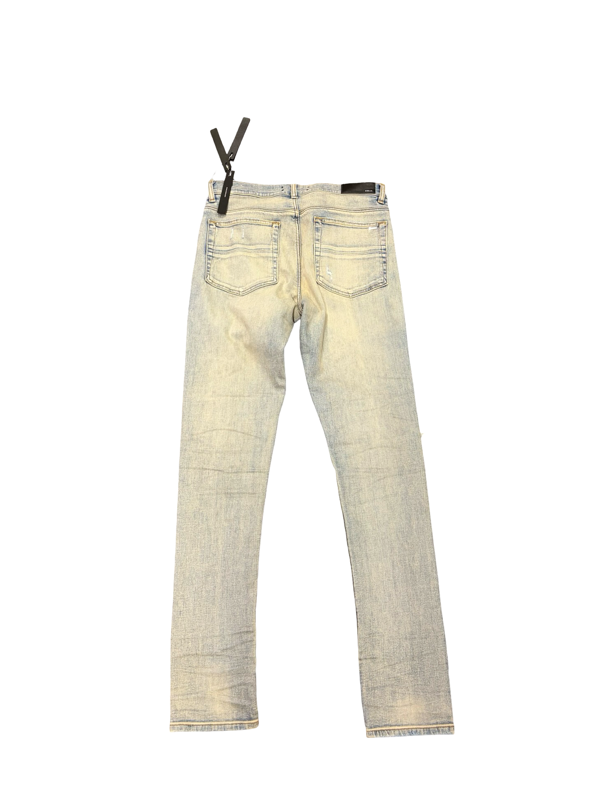 Amiri Ultrasuede MX1 Green Patch Jean Antique Indigo