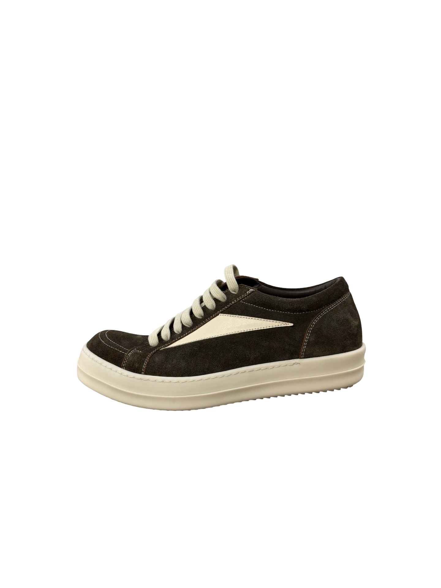 Rick Owens Vintage Sneaks Suede Dark Dust/Milk