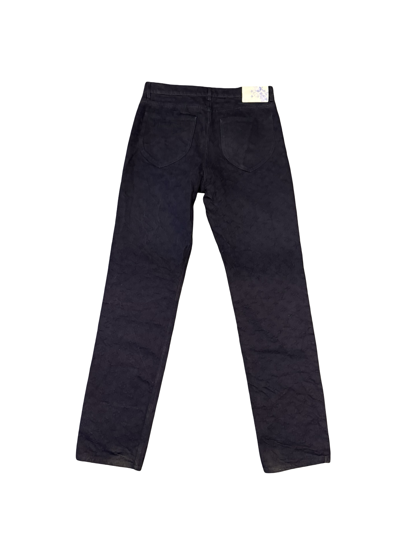 Louis Vuitton Monogram Distressed Jeans Navy - Used