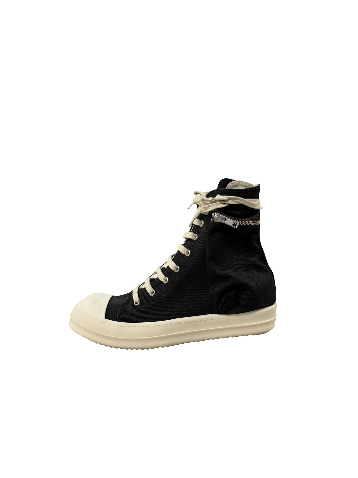 Rick Owens Cargo Hi Top Canvas Black/Milk