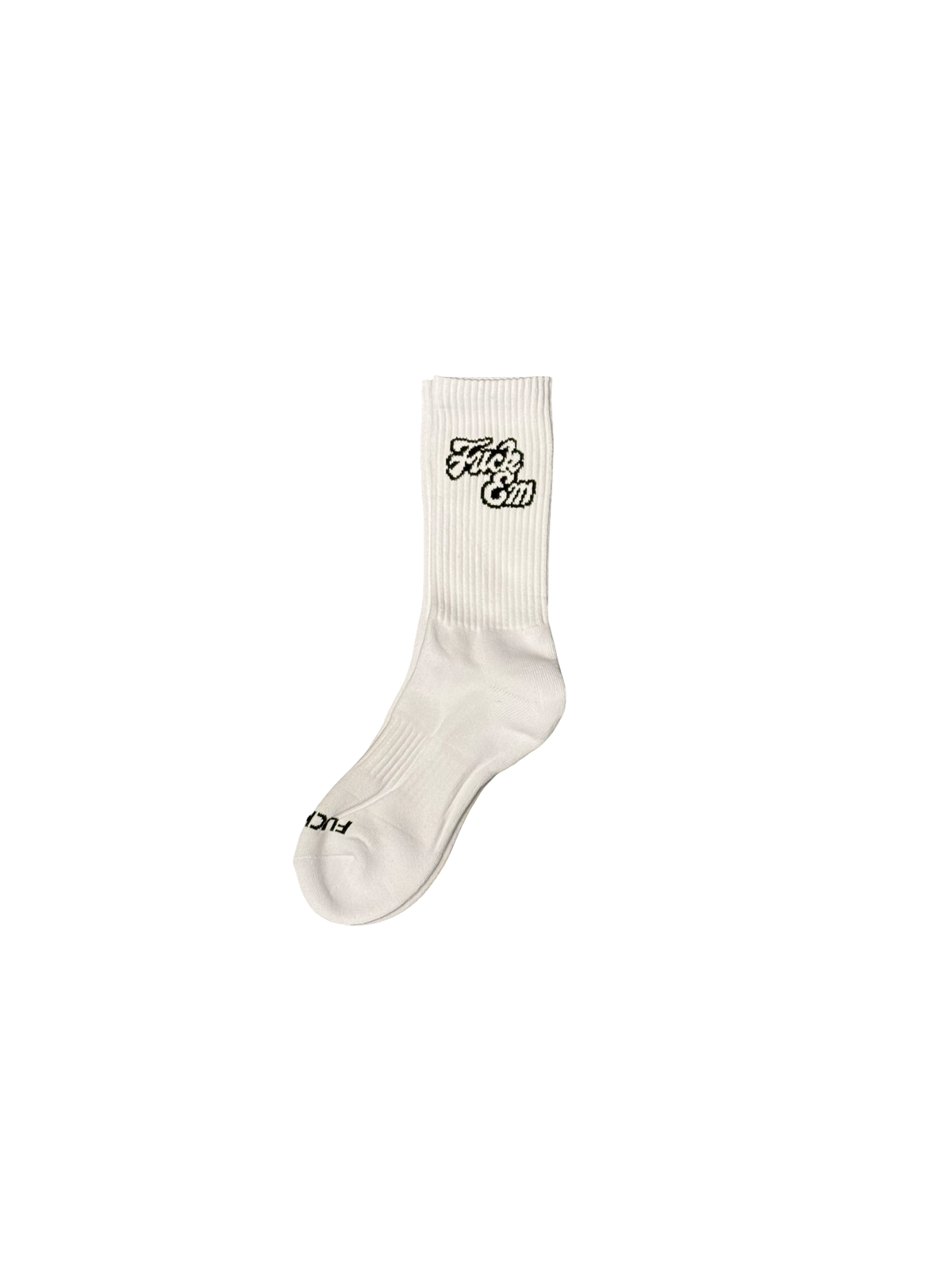 Cursive Logo Sock (White/Black)