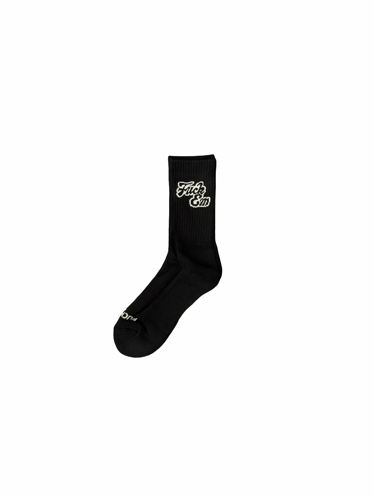 Cursive Logo Sock (Black/White)