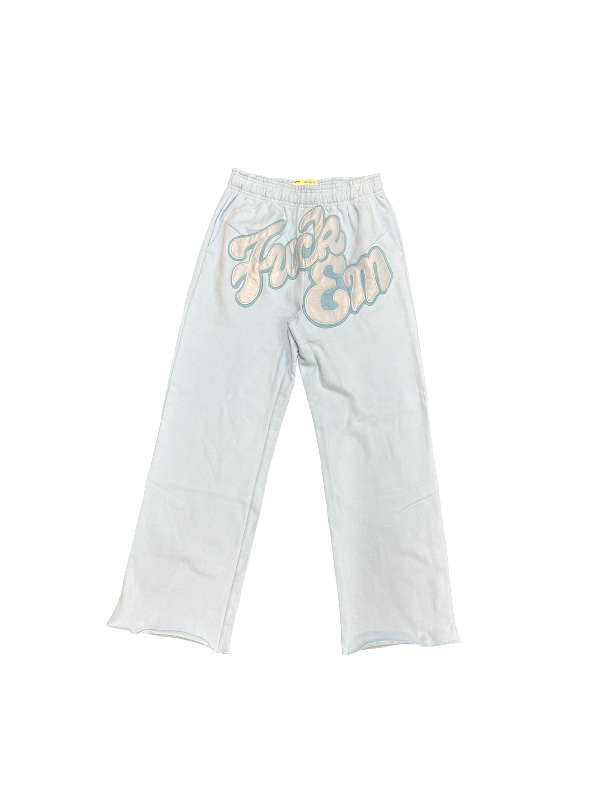 Leather Patch Sweatpant (Sky Blue)
