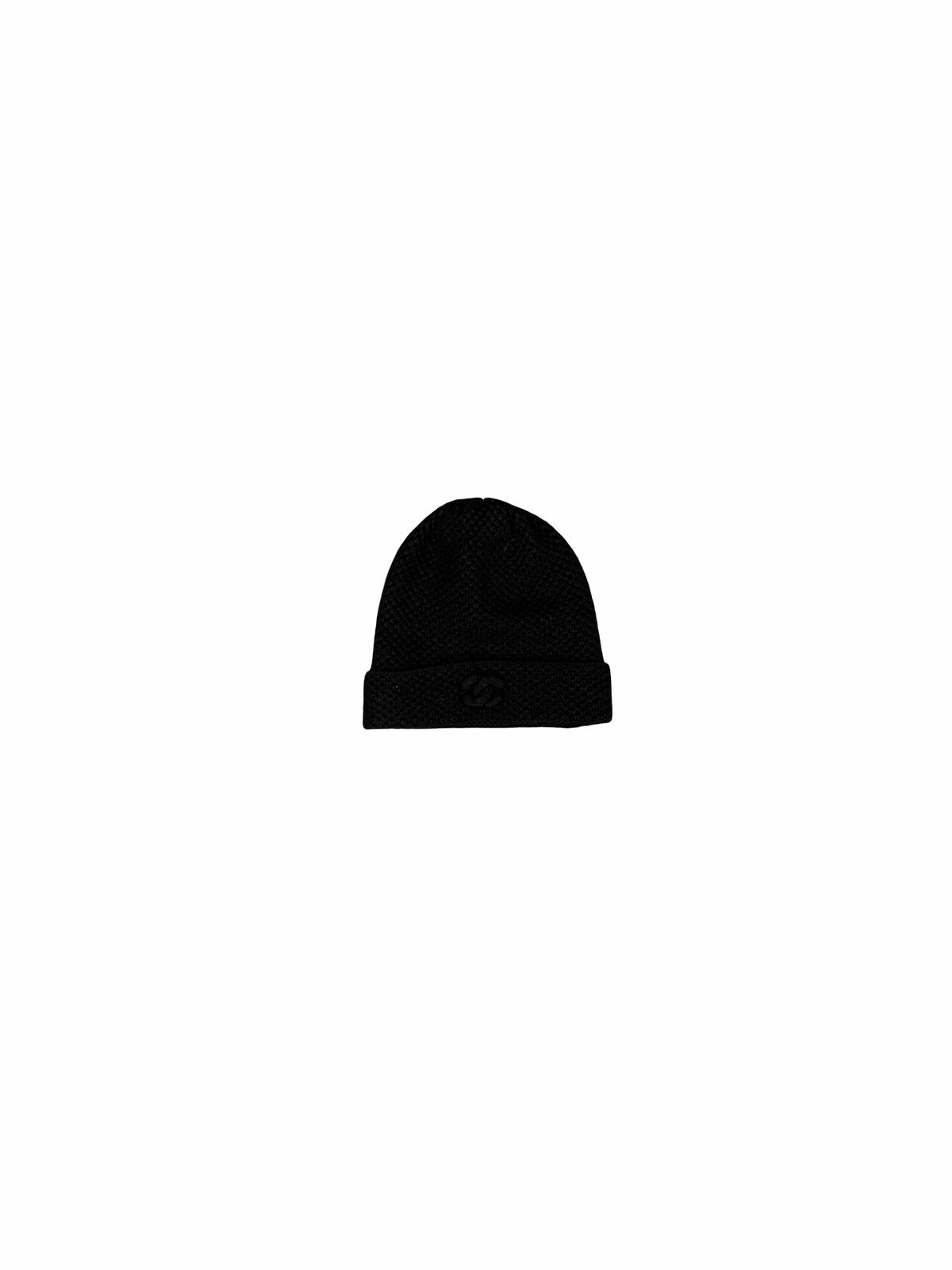"CC" Logo Wool Beanie (Black)