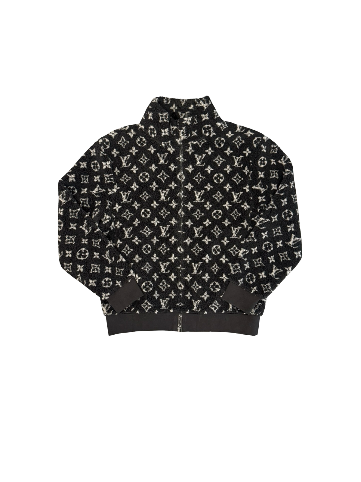 Monogram Fleece Jacket (Black/Grey