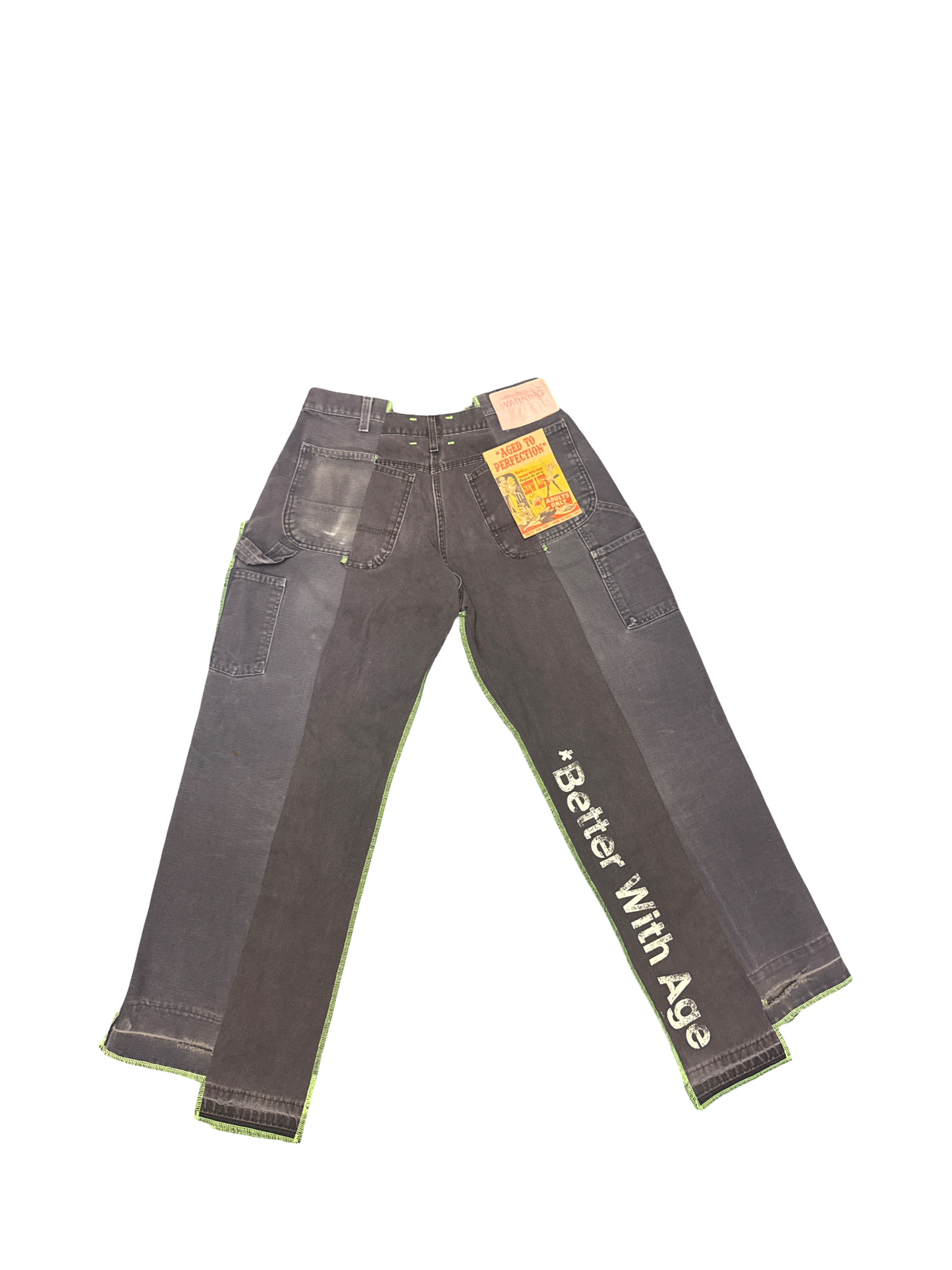 Better With Age Reconstructed Carpenter Jean (Grey/White/Vintage Black)