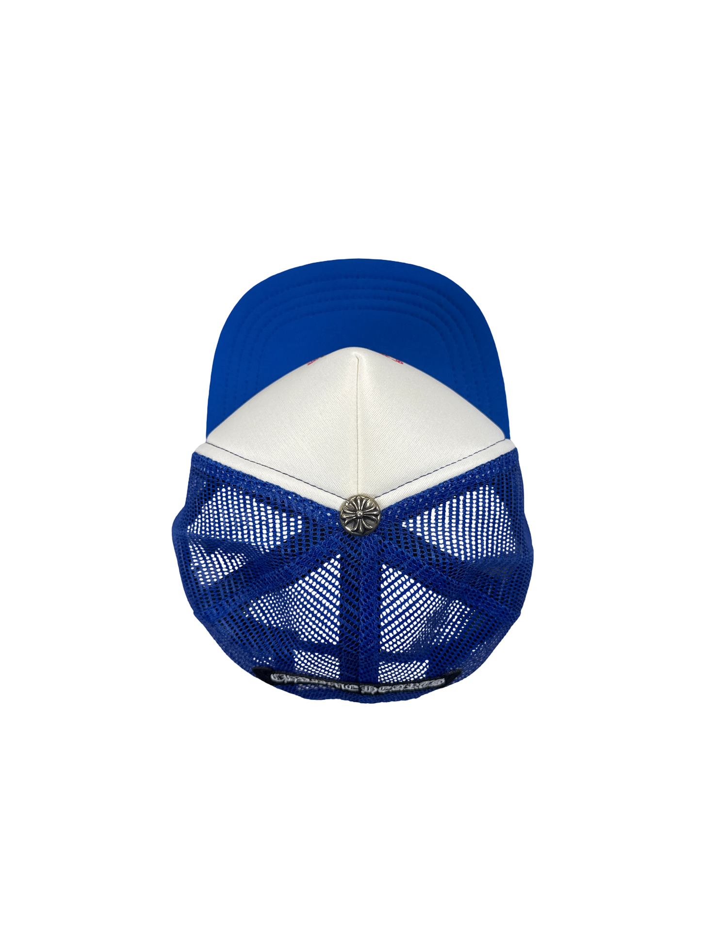 Chrome Hearts "Eyechart" Trucker (Blue/Red/White)