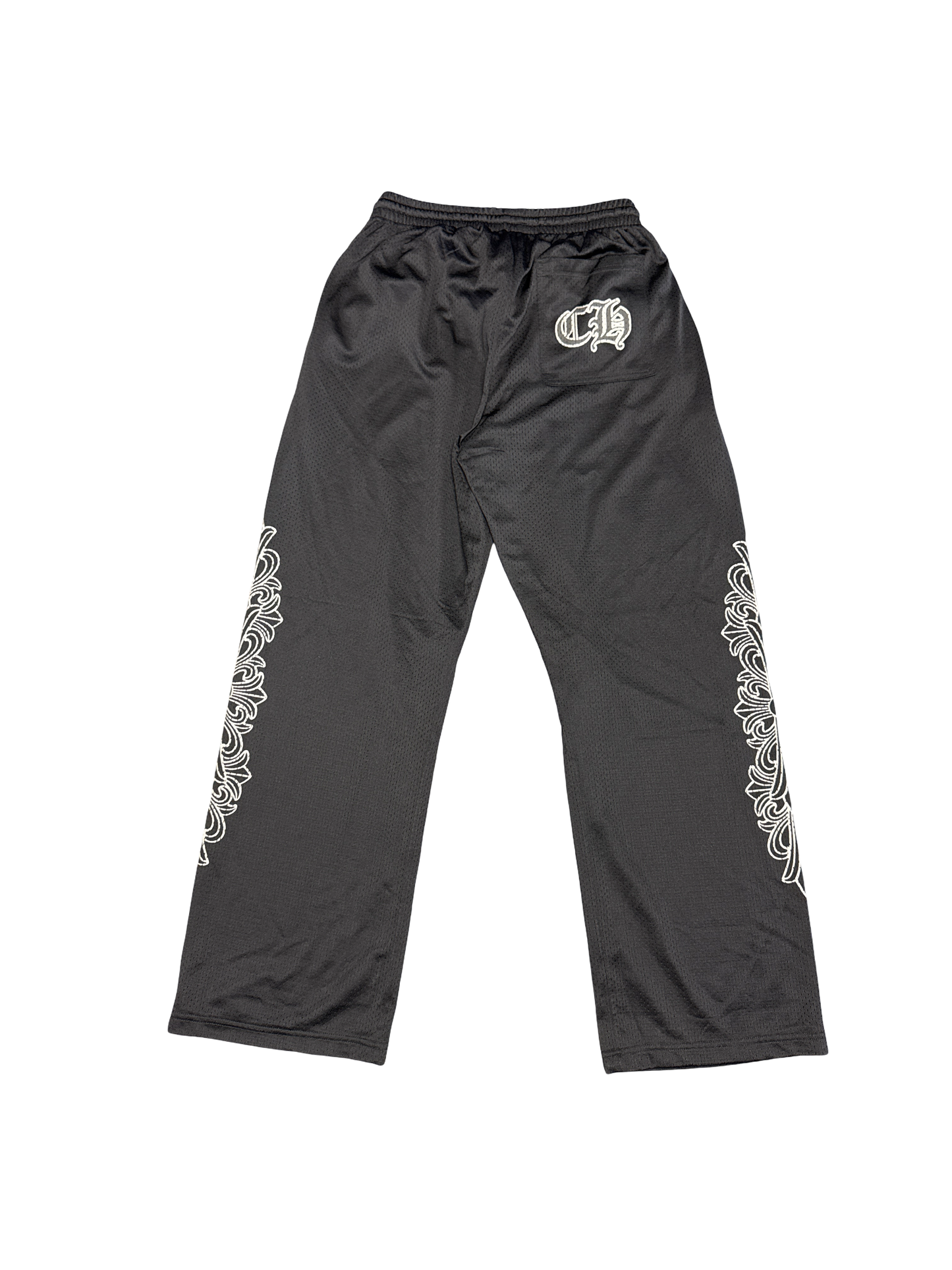 Chrome Hearts Mesh Jersey Pants (Black/Silver)