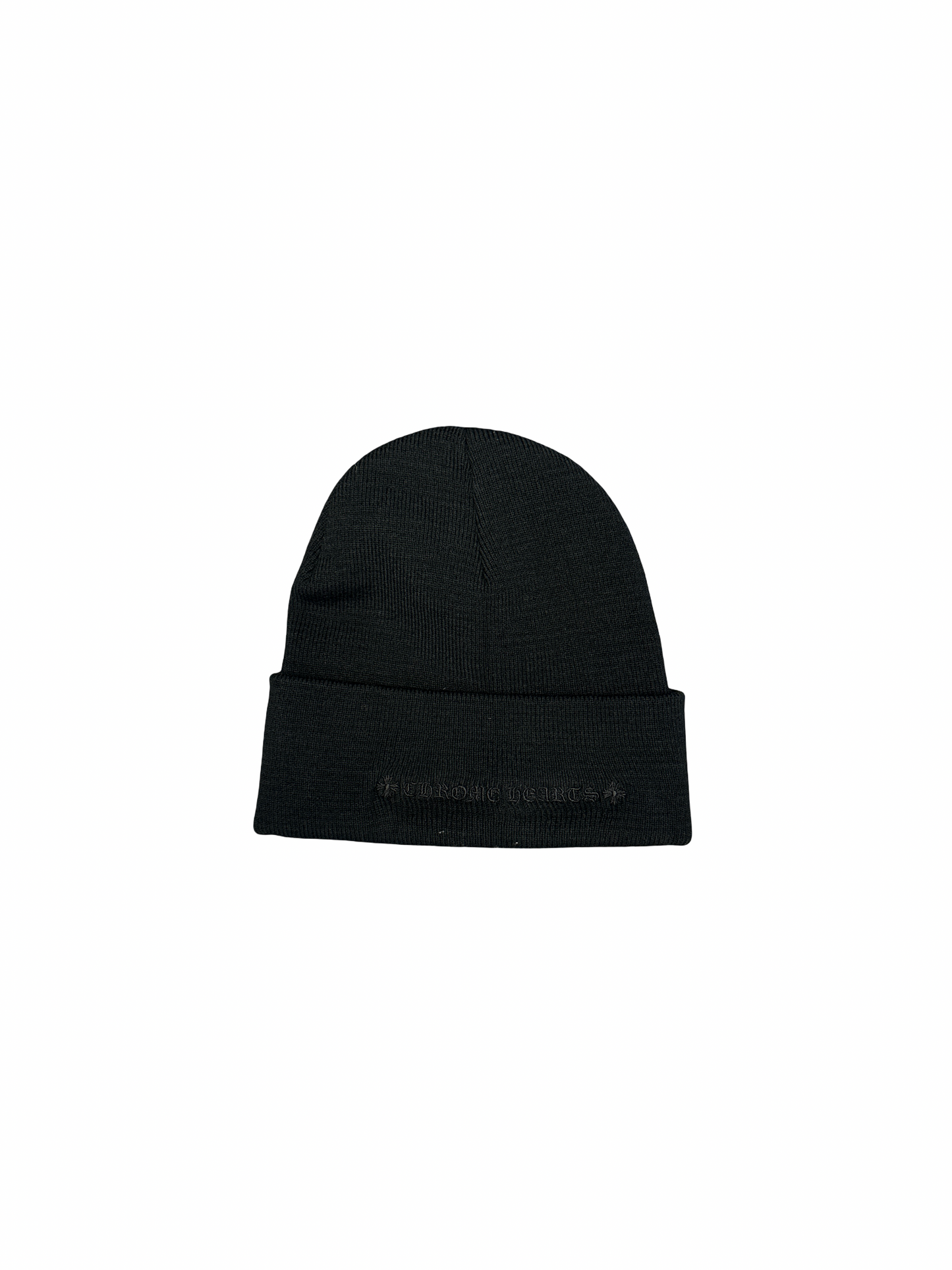 Chrome Hearts "CH" Beanie (Black/Black)