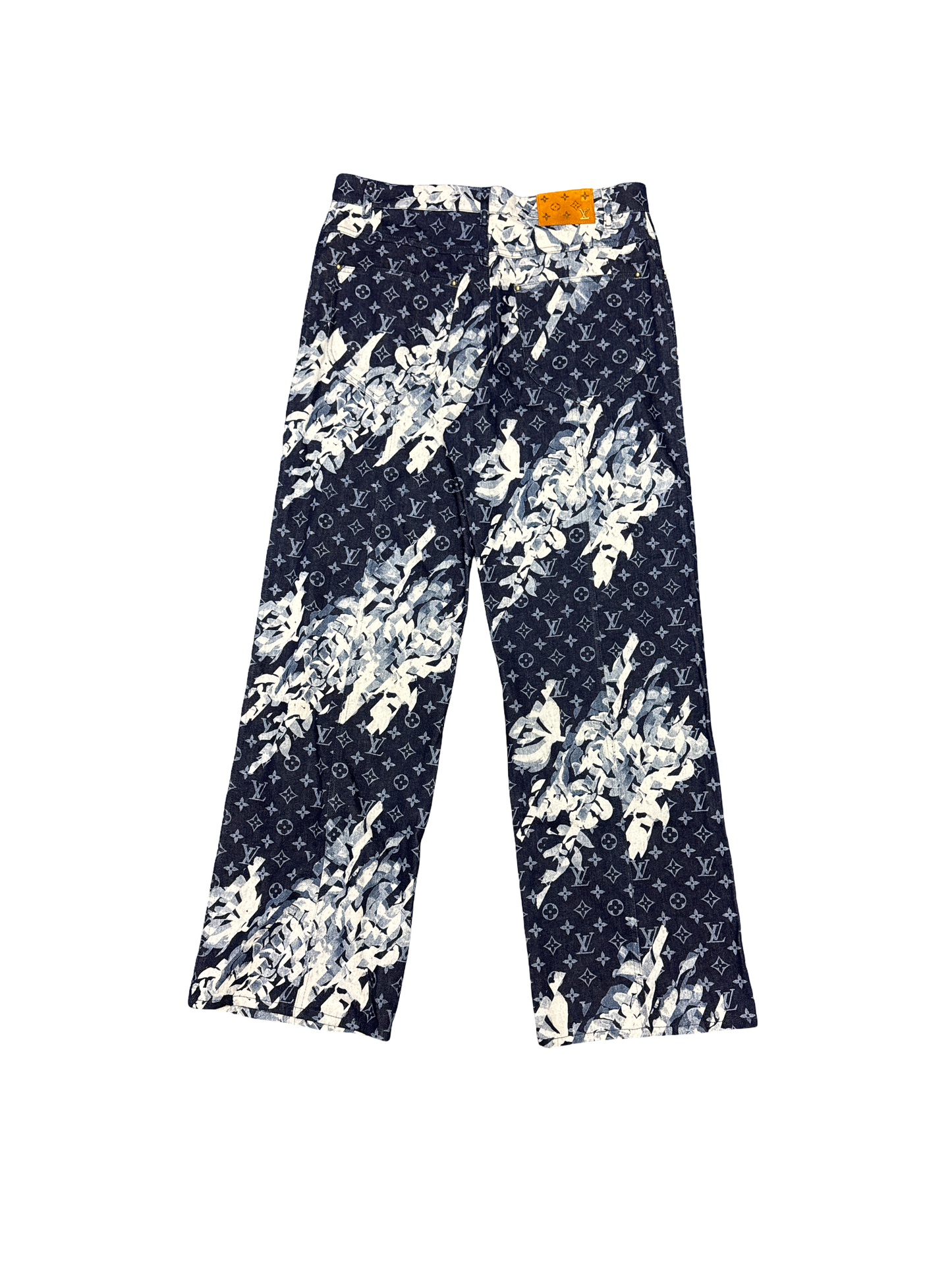 Louis Vuitton Floral Monogram Denim (Navy/White)
