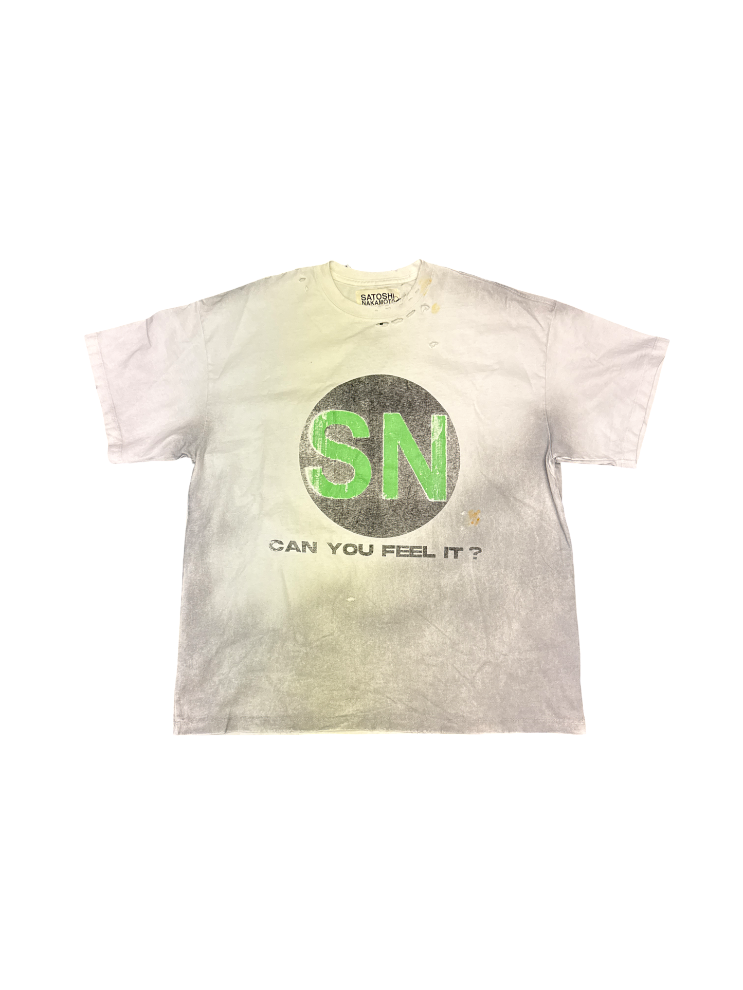Satoshi Nakamoto "Can You Feel It" Tee (White/Black/Multi)