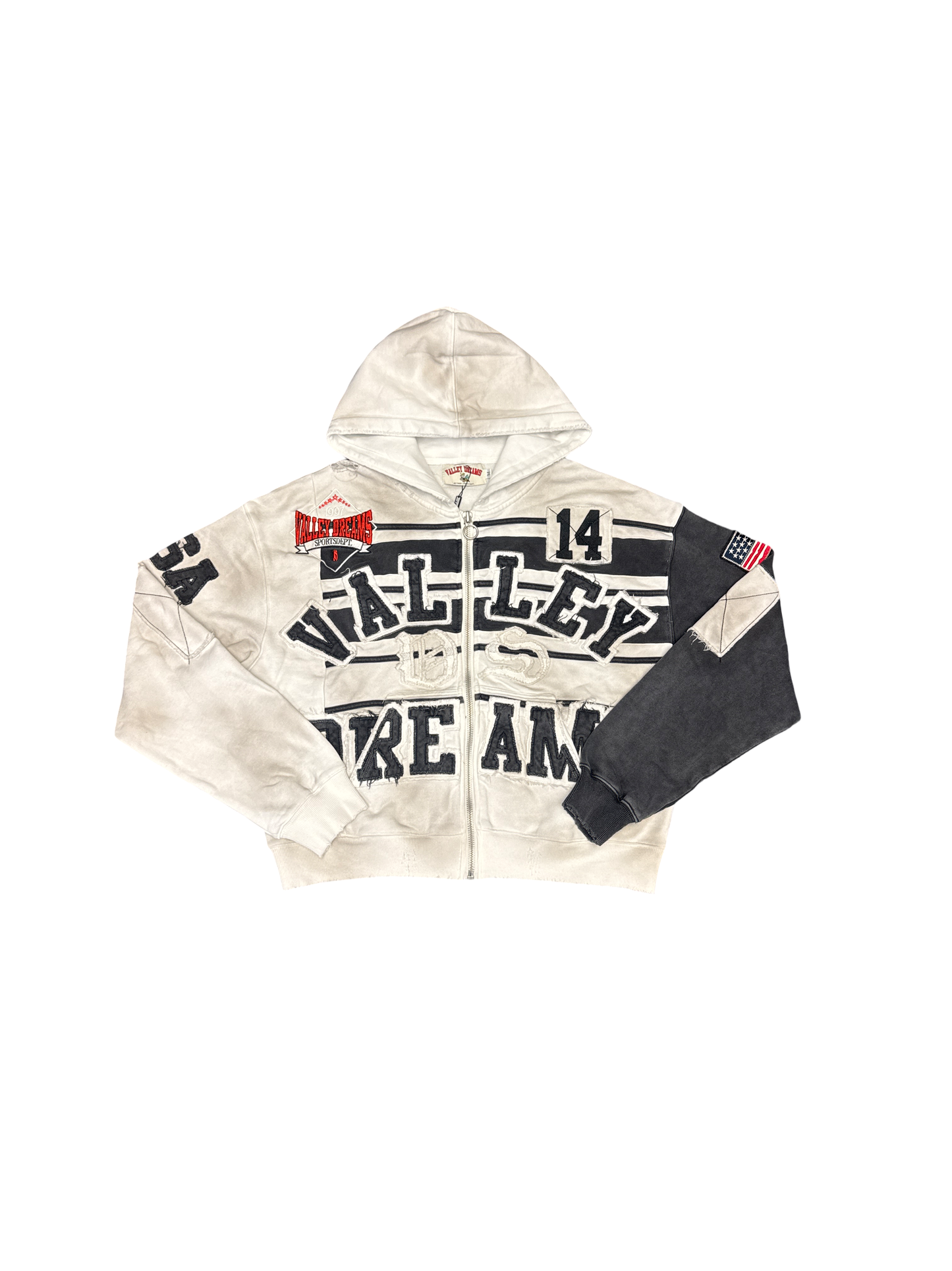 Vale "Valley Dreams" Zip Hoodie (White/Black)