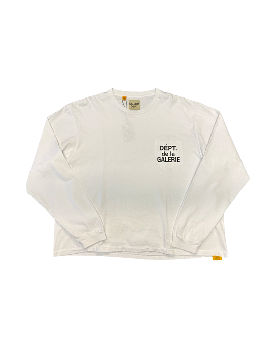 Gallery Department Long Sleeve Logo Tee White/Black