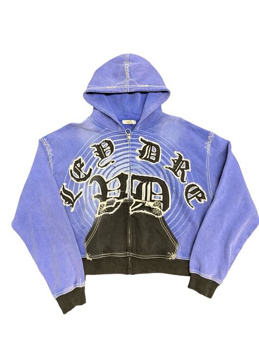 Hypnoytiq Zip Up Hoodie Black/Blue