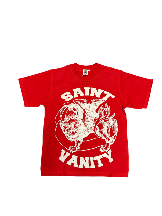 Saint Vanity Griffin Logo Tee Red/White