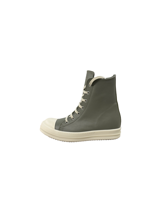Rick Owens Leather Hi Top Celadon/Milk