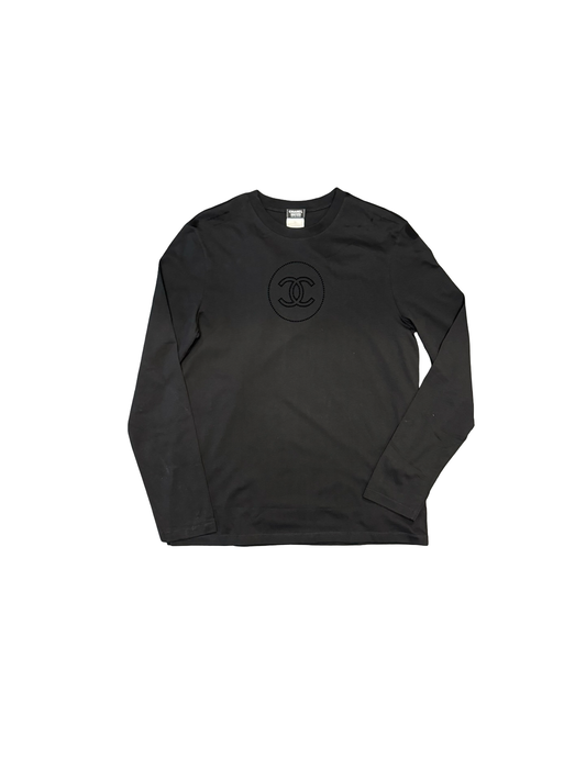 Velvet Logo Tee (Black)