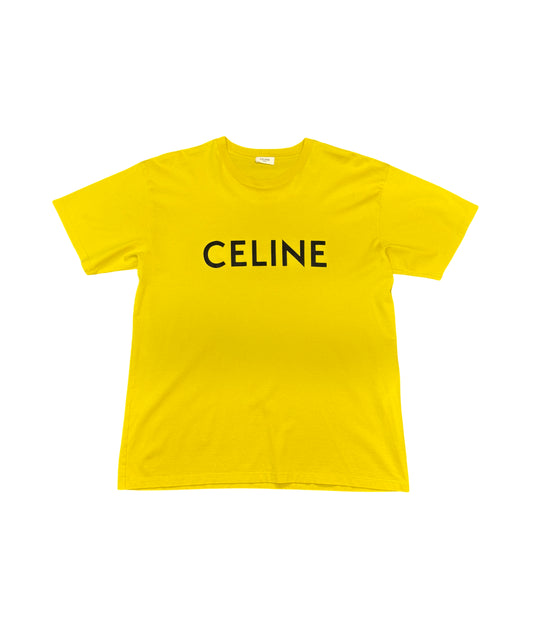 Celine Logo Tee Yellow/Black