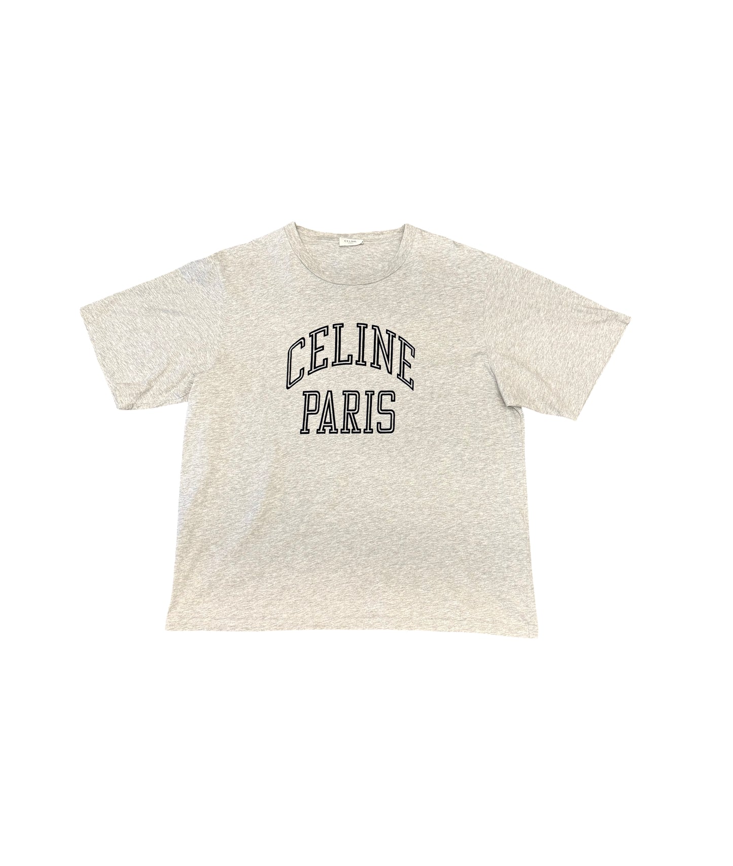Celine Paris Logo Tee Grey/Navy