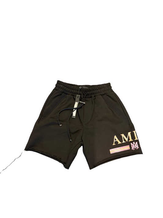 Amiri Watercolor Shorts Black/Peach