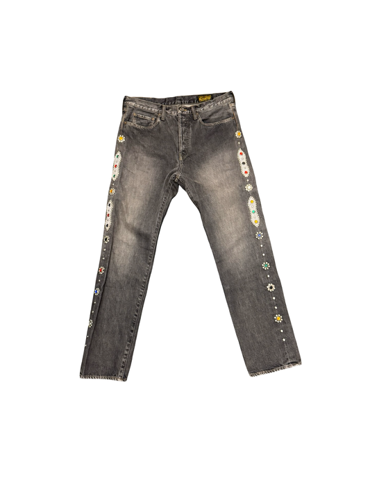 Kapital Studded Denim Jeans Grey