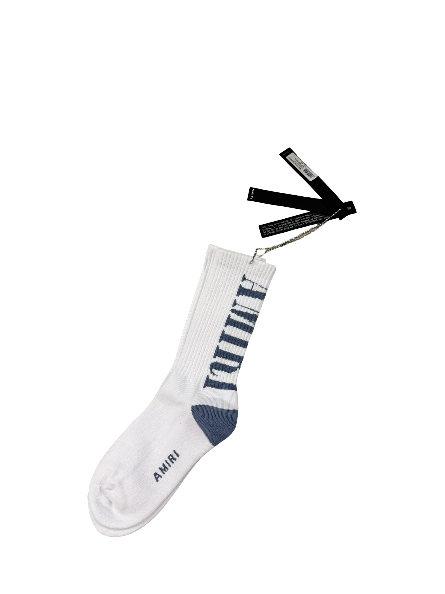 Amiri Logo Socks Blue/White