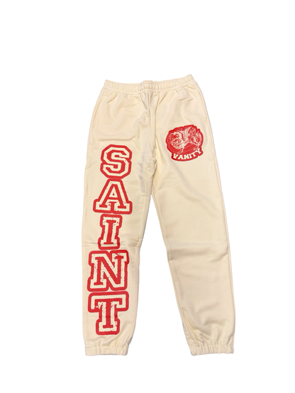 Saint Vanity Griffin Logo Joggers Tan/Red