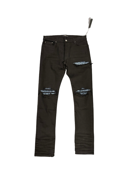 Amiri Boucle MX1 Blue Patch Black Indigo