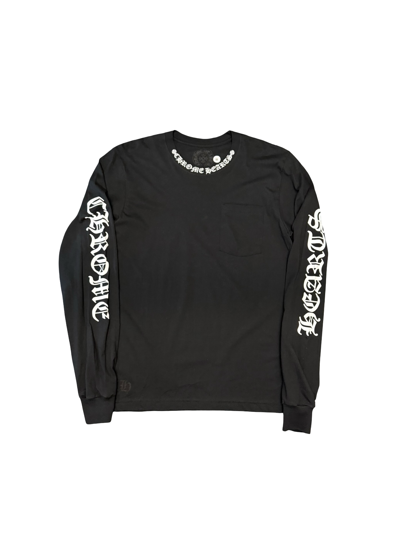 Chrome Hearts Neck Logo Long Sleeve Black/White