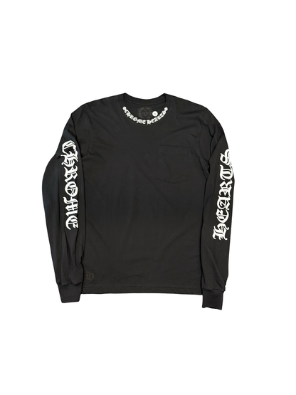 Chrome Hearts Neck Logo Long Sleeve Black/White