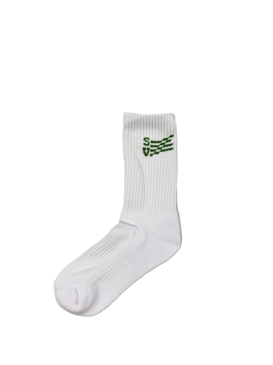Saint Vanity Flag Socks White/Green