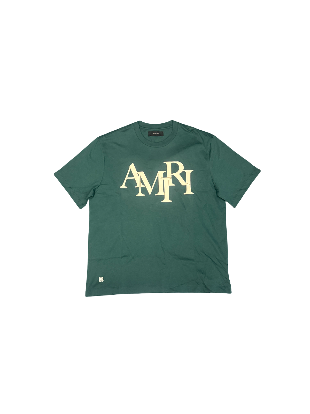 Amiri Staggered Logo Tee Rainforest