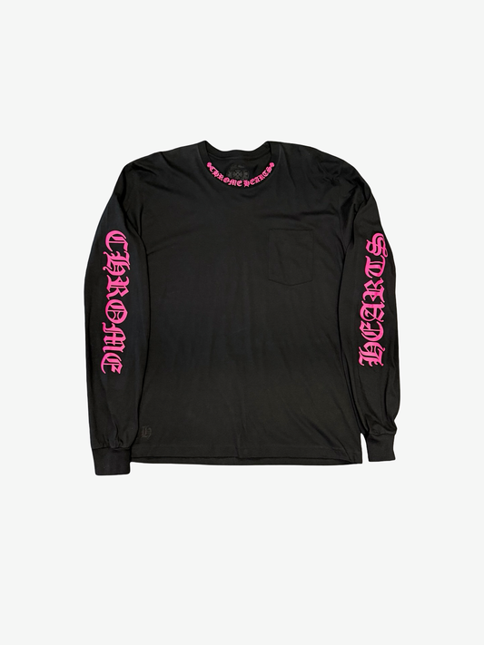 Chrome Hearts Neck Logo Tee Black/Pink