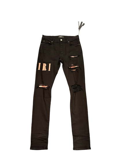 Amiri Tie Dye Core Logo Jean Jet Black