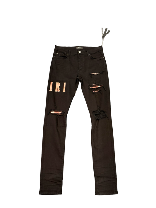 Amiri Tie Dye Core Logo Jean Jet Black