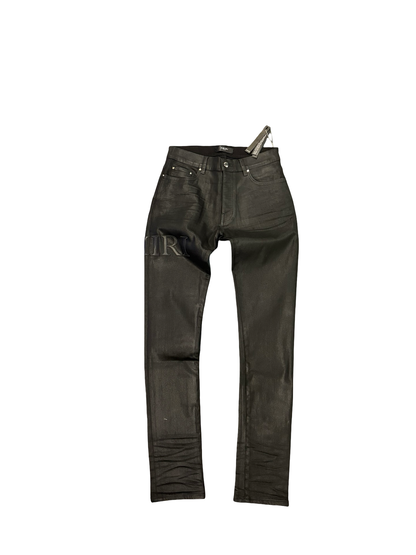 Amiri Serif Logo Black Waxed Jean