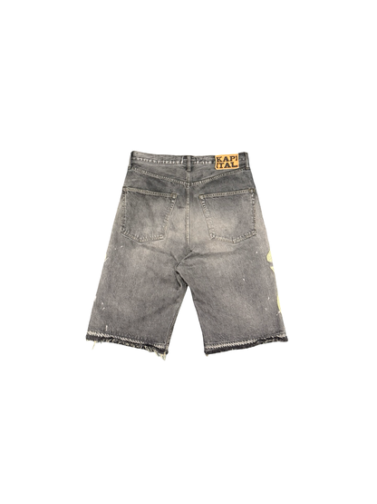 Kapital Bones Denim Shorts Grey