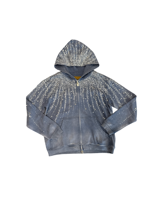Birth Of A Royal Child Crystal Hoodie Blue
