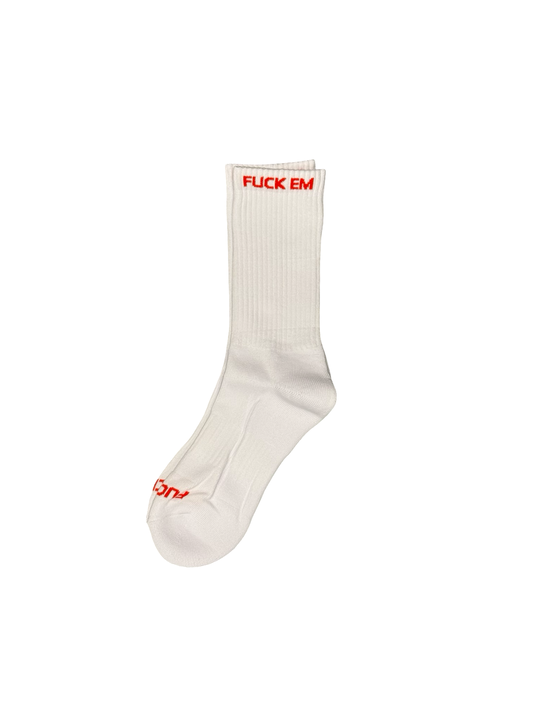 Logo Socks (White/Red)