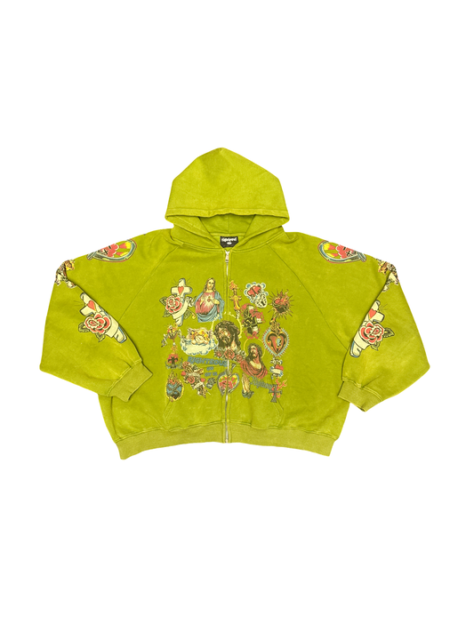 Righteous Green Zip Hoodie