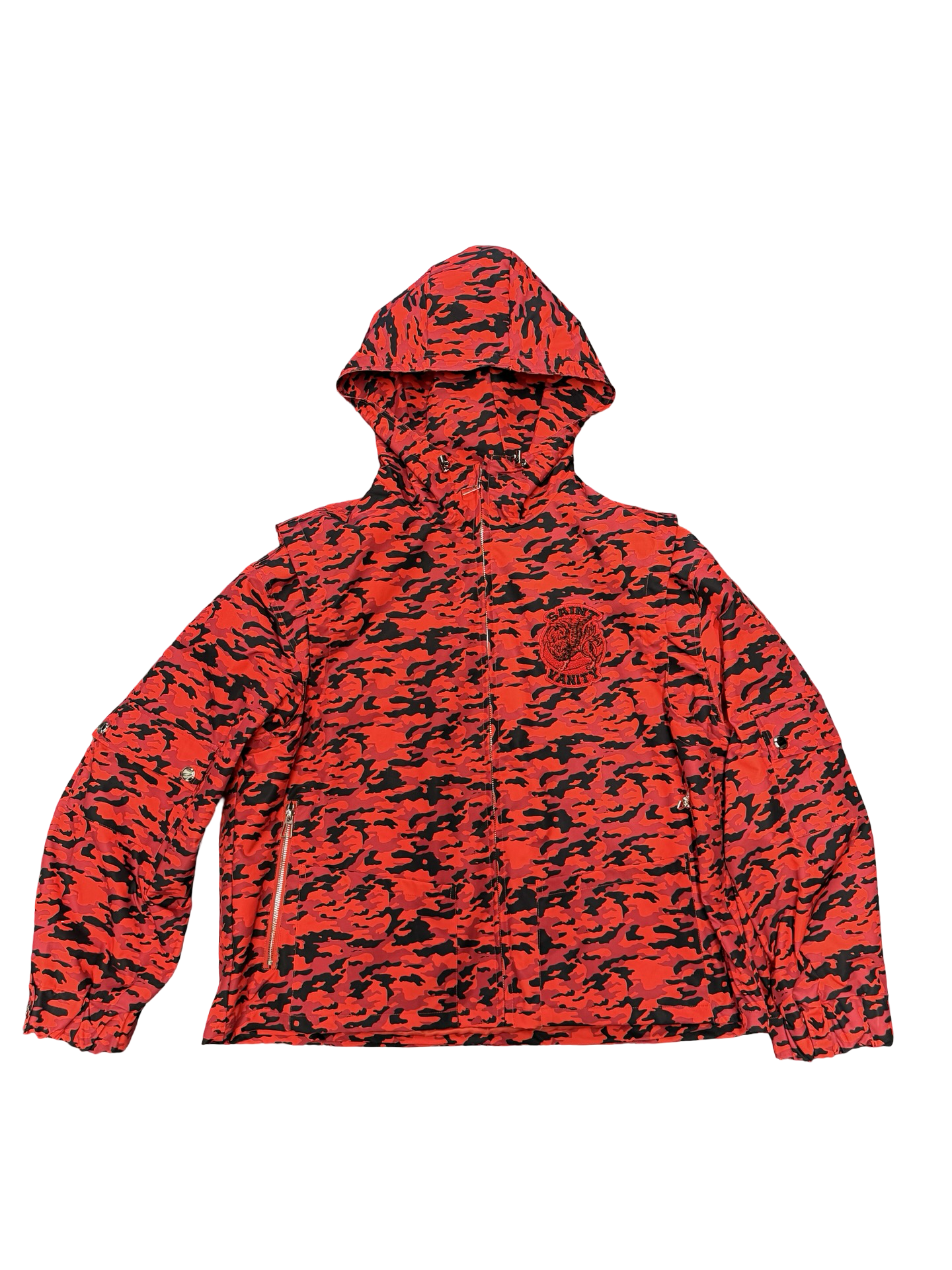 Saint Vanity Red Camo Nylon Jacket