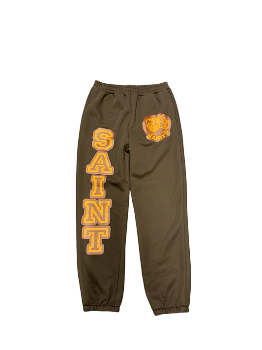 Saint Vanity Griffin Logo Joggers Grey/Orange