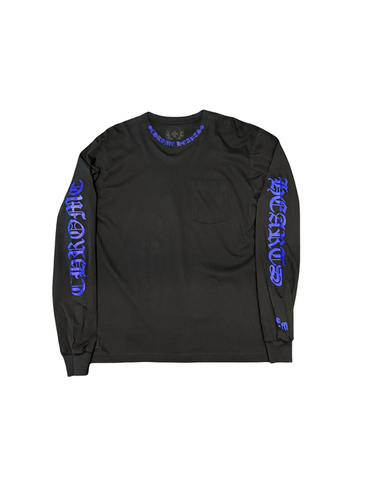 Chrome Hearts Neck Logo Long Sleeve Black/Blue