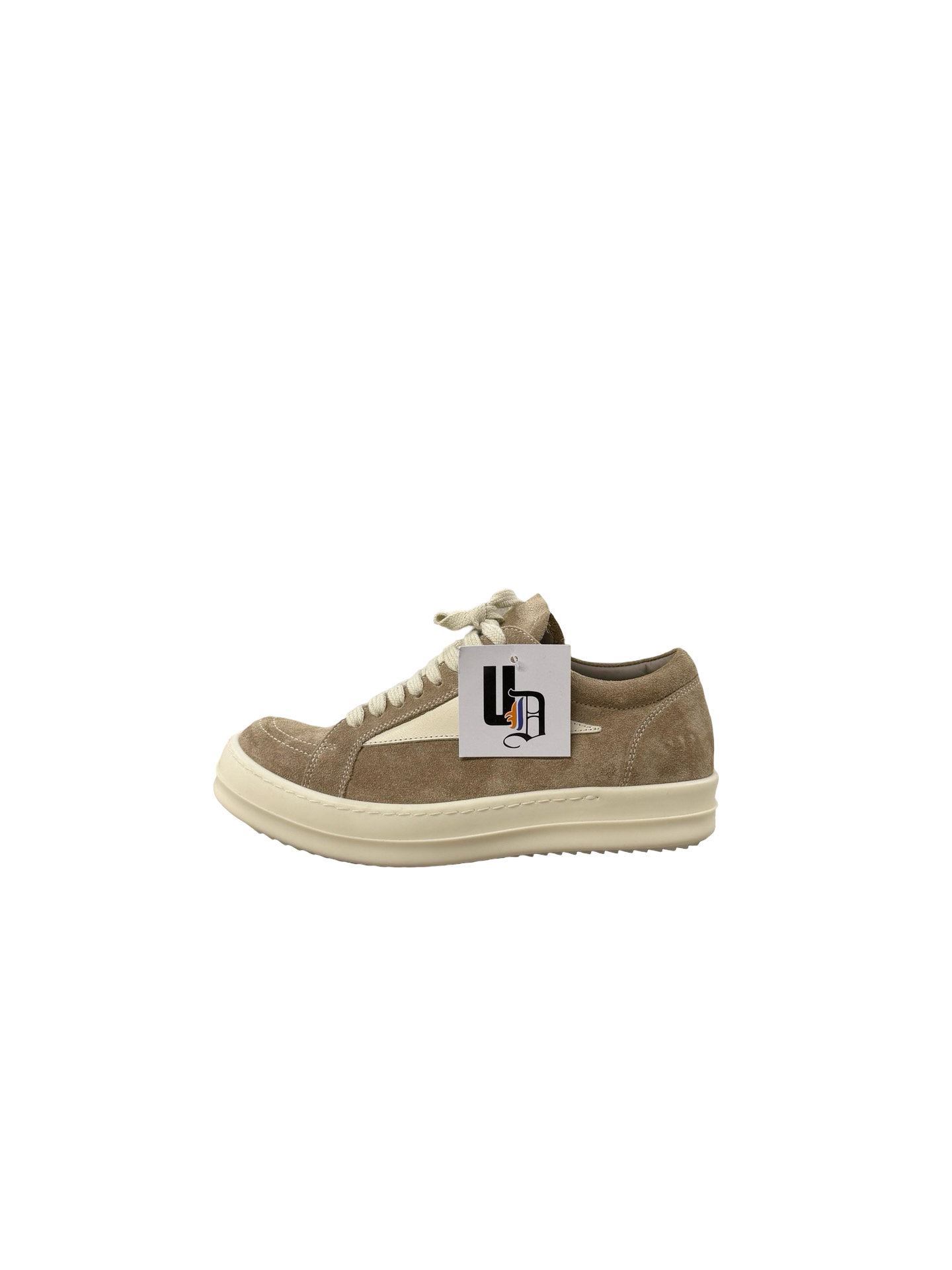 Rick Owens Vintage Sneaks Suede Flesh/Milk