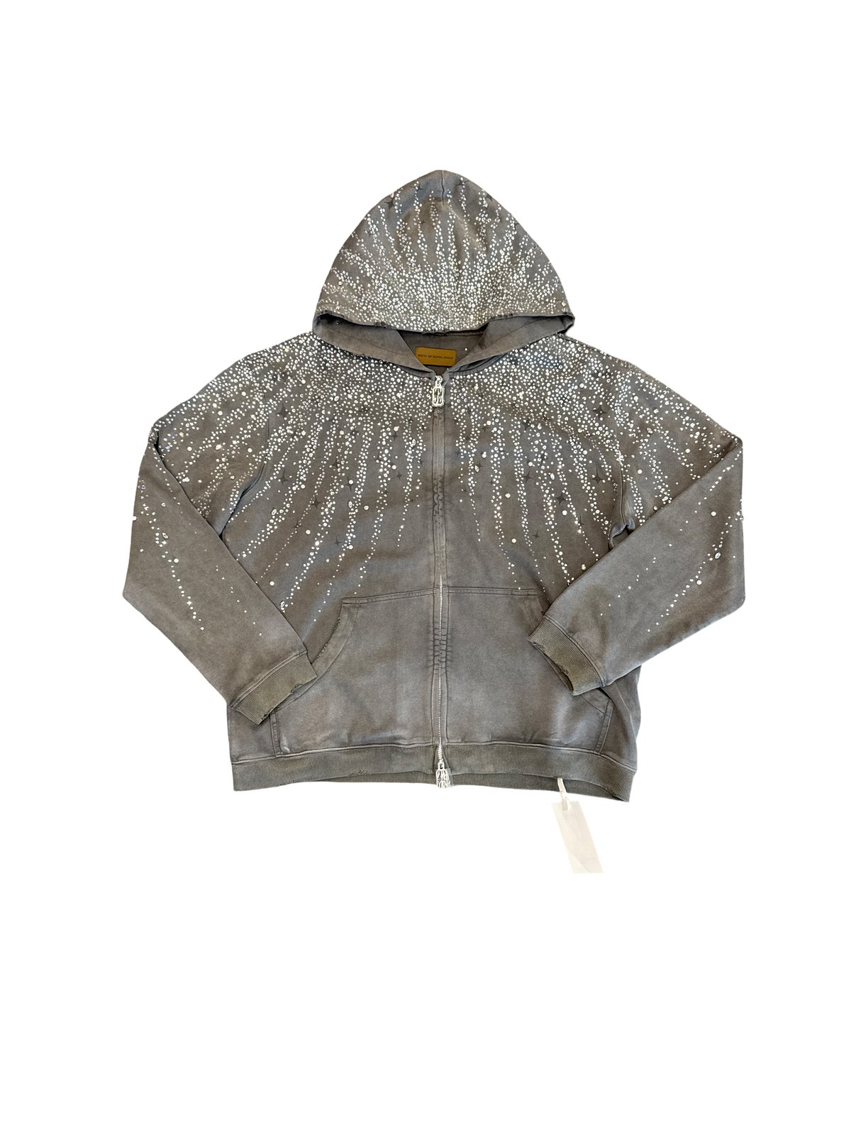 Birth Of A Royal Child Crystal Hoodie Grey