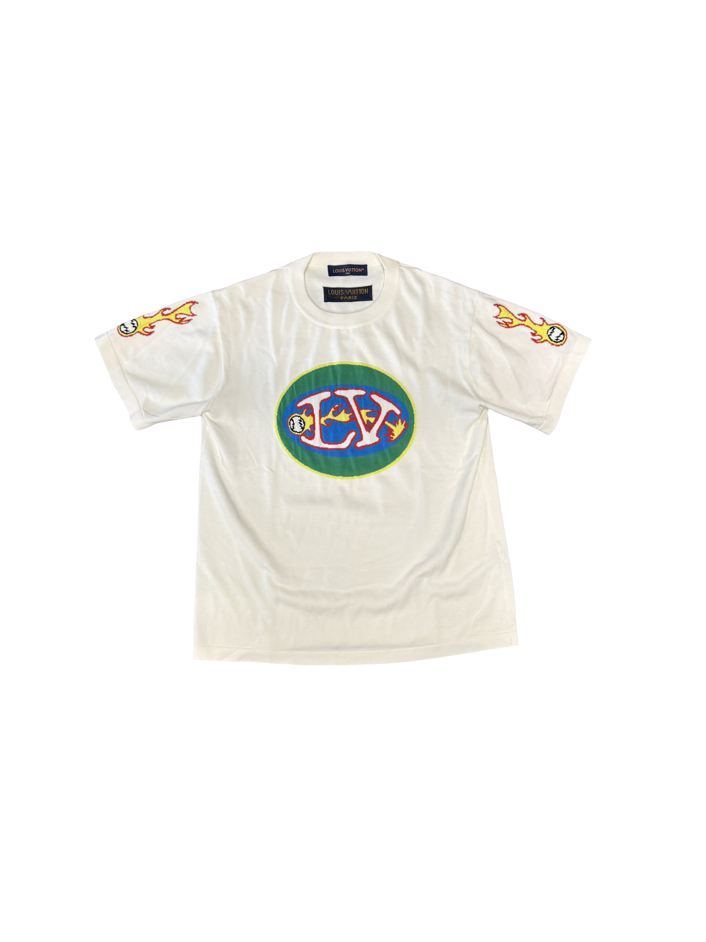 "LV" Baseball Tee (White/Multi)