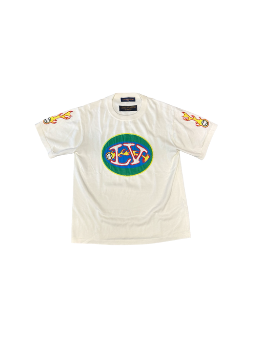 "LV" Baseball Tee (White/Multi)