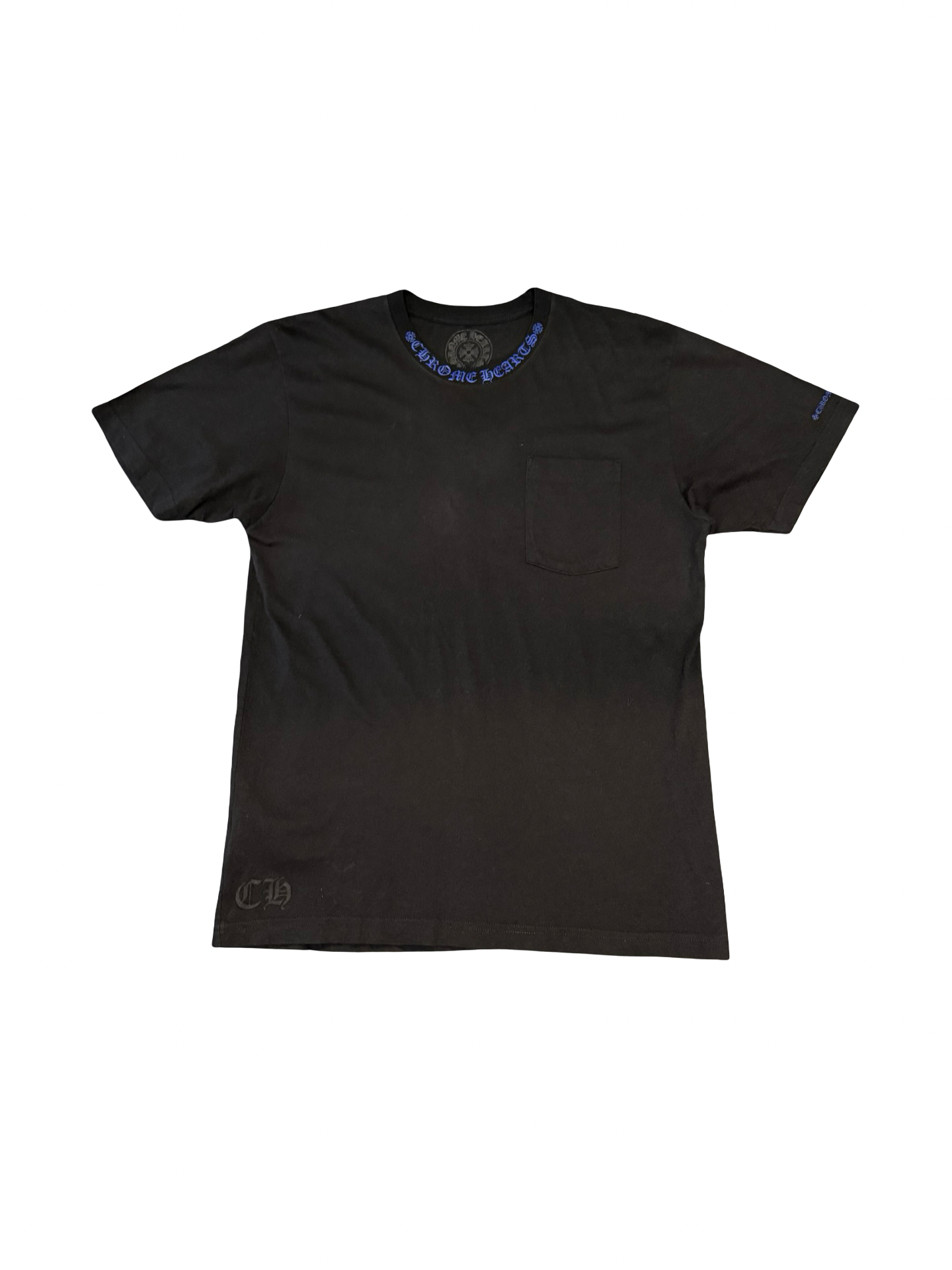 Chrome Hearts Neck Logo Short Sleeve Black/Blue