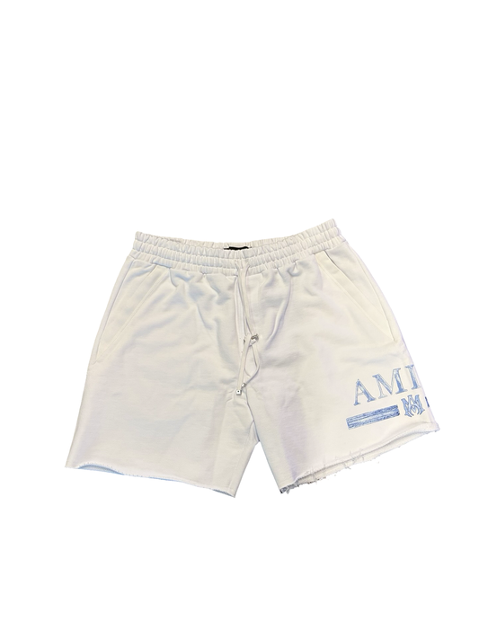 Amiri Watercolor Shorts White/Blue