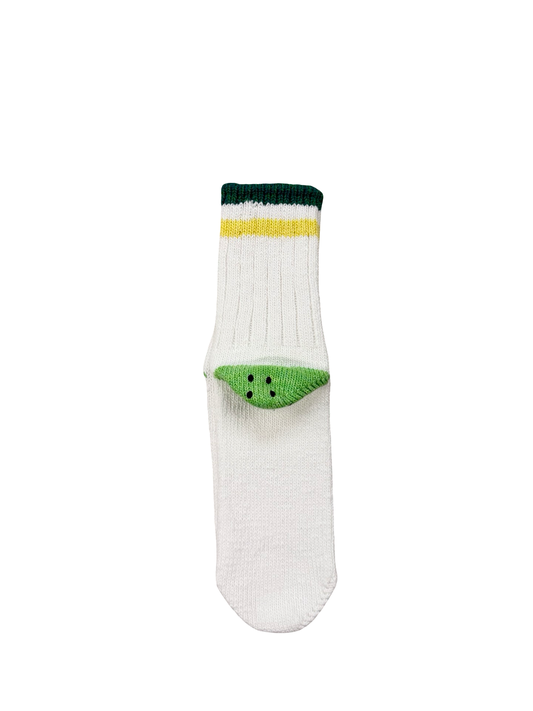 Kapital Smiley Socks Cream/Green